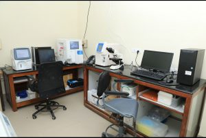Laboratory set up to do the tests on patients that come to Kannigapuram when it first opens
