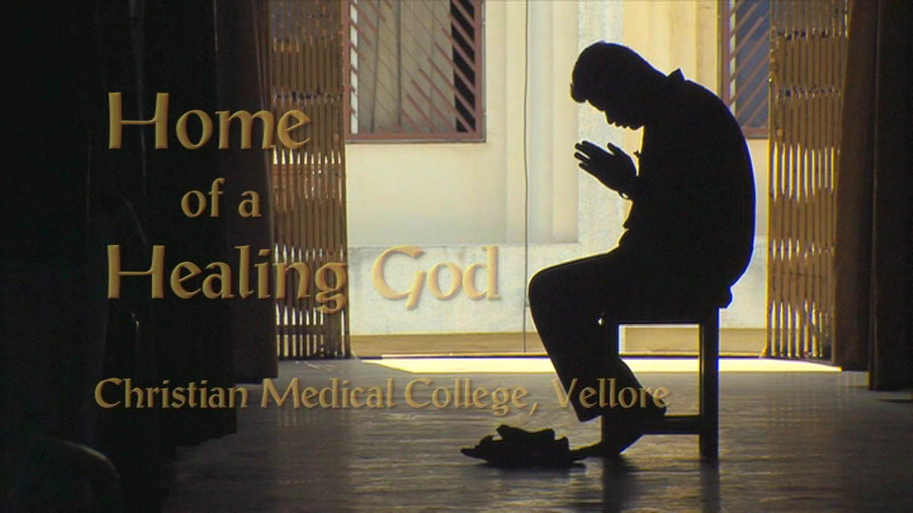The front cover of the Home of a Healing God DVD a man praying