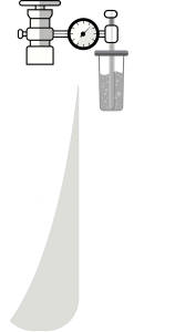 oxygen cylinder and tubing