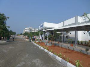 road up past radiology suite to the accommodation block at chitttoor