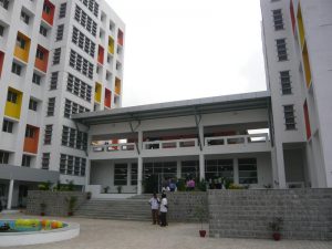 front entrance to the new nurses hostel at Kagithapattarai during the inauguration