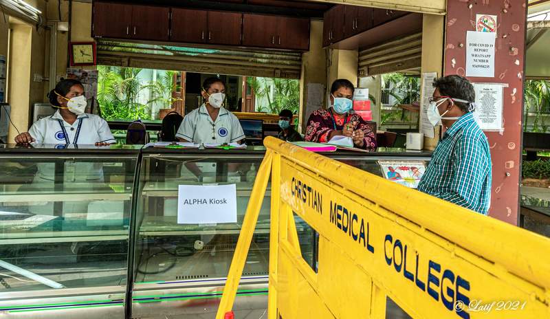 alpha Kiosk that used to be the cafe now welcomes people for COVID swabs