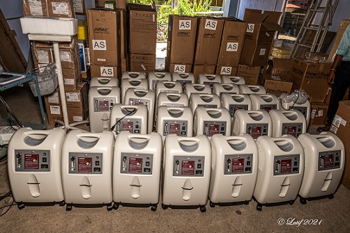 oxygen concentrators bought with money from CMC's great donors